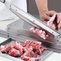 Bone Cutting Machine Household Commercial Meat Slicer Stainless Steel Bone Cutter Chicken Duck Fish Ribs Lamb Chops Guillotine