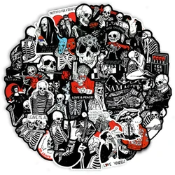 10/30/50PCS Rot Und Schwarz Skeleton Aufkleber Geist Lustige Horror Aufkleber Für Koffer Skateboard Kühlschrank Laptop decals Graffiti F3