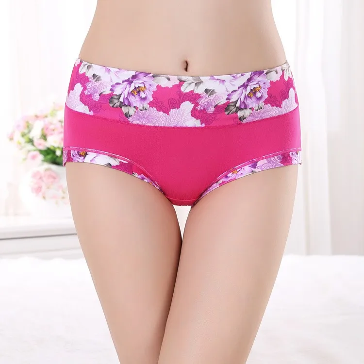 5 Teile/los frauen Höschen Drucken Unterwäsche Weiche Höschen Atem Briefs Mädchen Floral Panty Sexy Wäsche Unterhose Für Weibliche – Detail 2