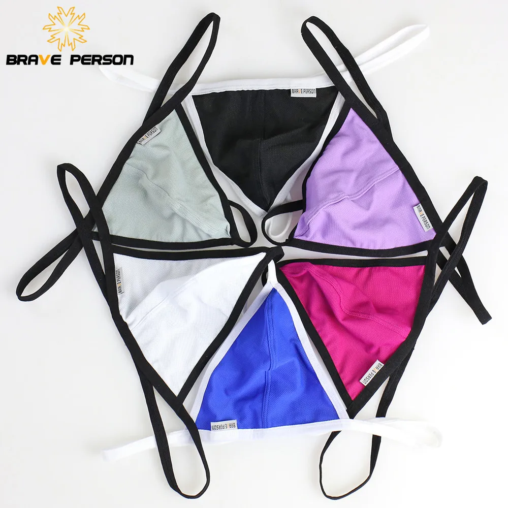 Brave Person Mens Sexy Thongs Jockstrap Penis Pouch Briefs Panties Underwear Men G Strings Underpants Bikini Gay Underwear