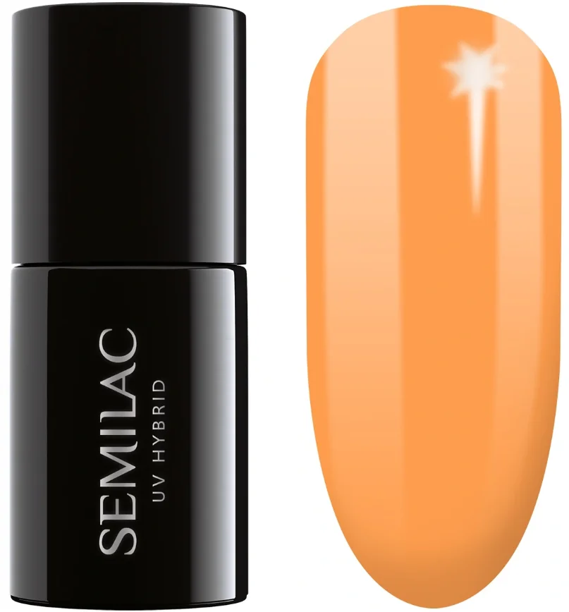 Semilac Go Out With Me 362 semi-permanent coverage, UV hybrid nail polish texture Gel