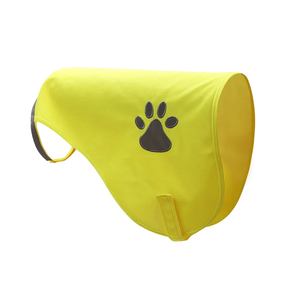 AYKRM Pet Reflective Vest Jacket Coat High Visibility Fluorescent Puppy Safety Outdoor Dog Shirt Paw Printed Hi Vis Comfortable