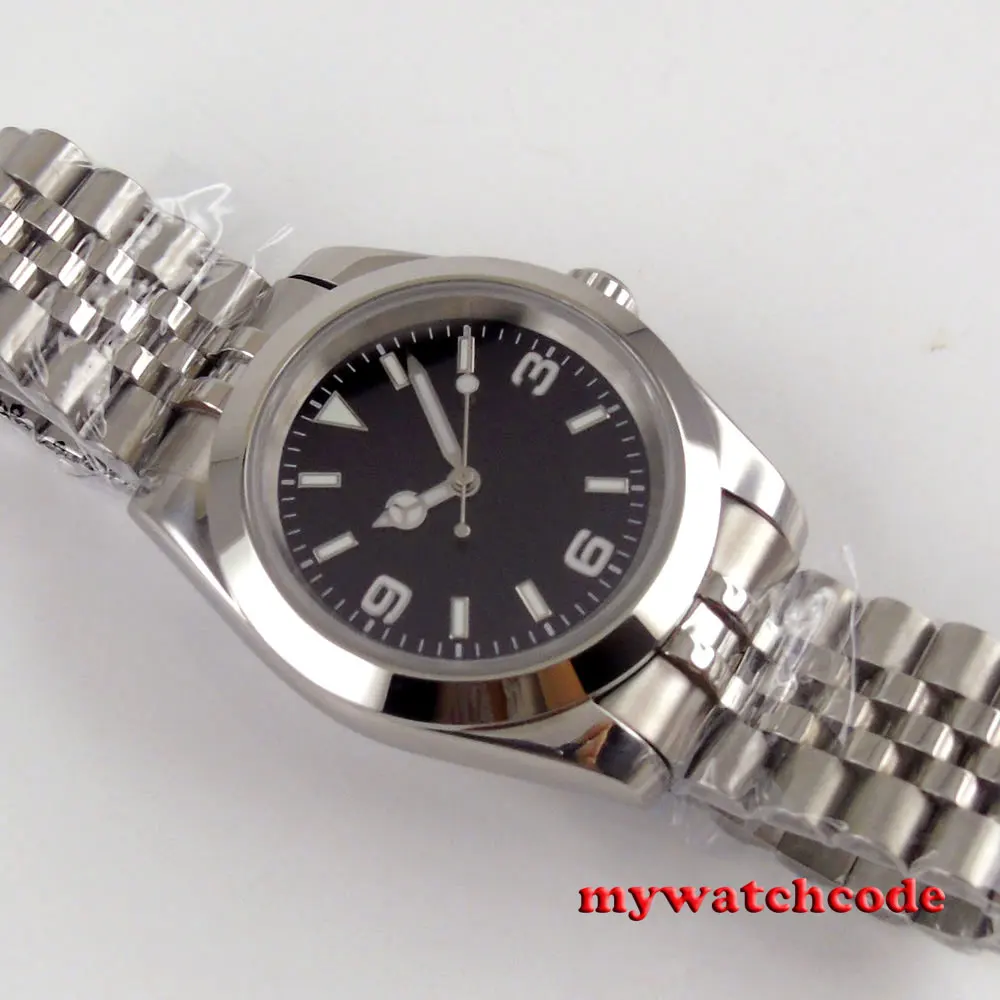 Tự Động Nam Đồng Hồ 40Mm Bliger Vô Trùng Mặt Số Đen Thánh Dây Đeo Kính Sapphire