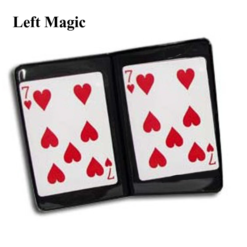 

Special Card protective Case Maigc Tricks Leather Case Clip Card Close Up Street Magic Accessories Deck Gimmick Props Illusions