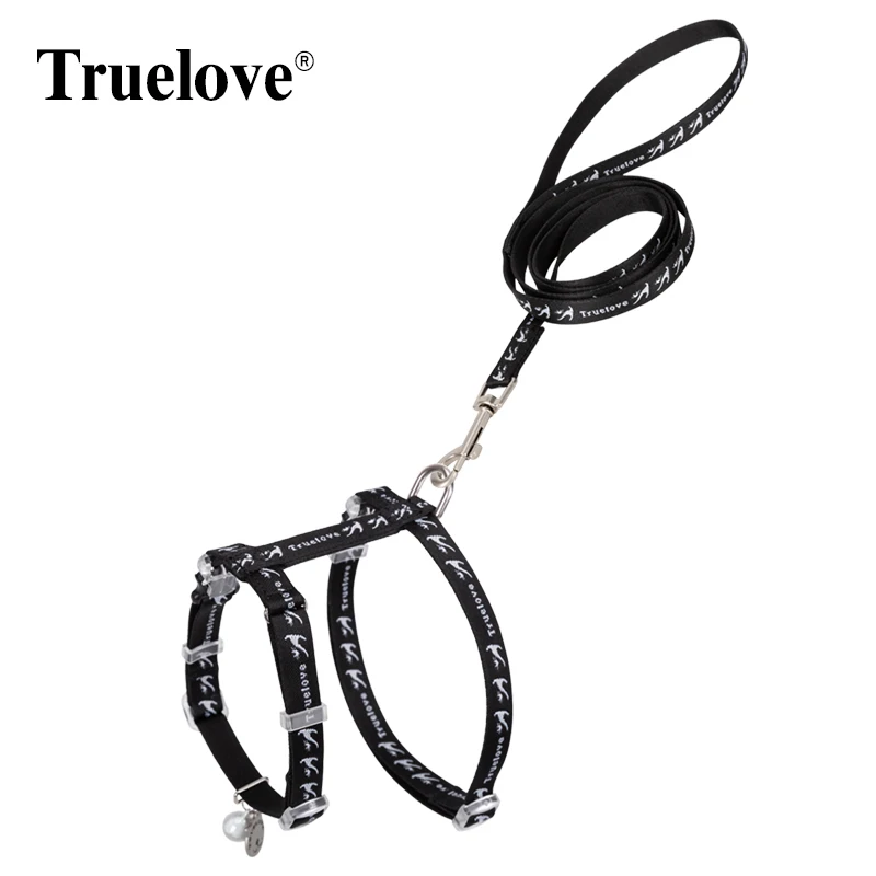 Truelove Pet Cat Harness Vest Adjustable with Safety Buckle Polyester Ribbon Multicolor Convenient, Comfortable Durab TLH3912