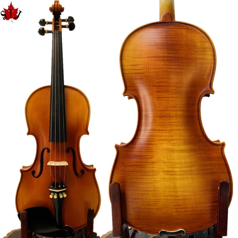 Strad style SONG Master 4/4 violin ,Whole best flamed back, Indonesia A grade ebony accessories#15267