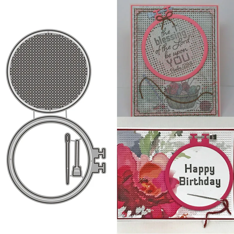 2021 AliliArts Metal Cutting Dies Embroidery hoop set diy Scrapbooking Photo Album Decorative Embossing PaperCard Crafts Die