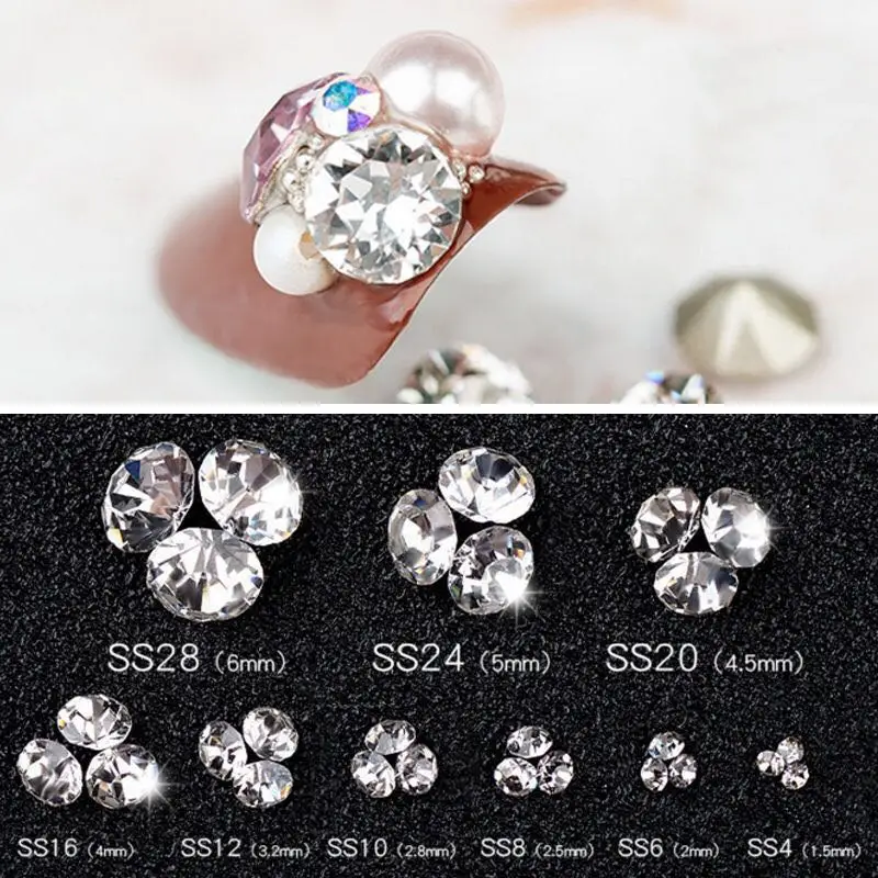 144/1440p ss10 Round color point back czech crystal rhinestone Nail Art Decoration craft necklace earring brooch shoes glass Gem