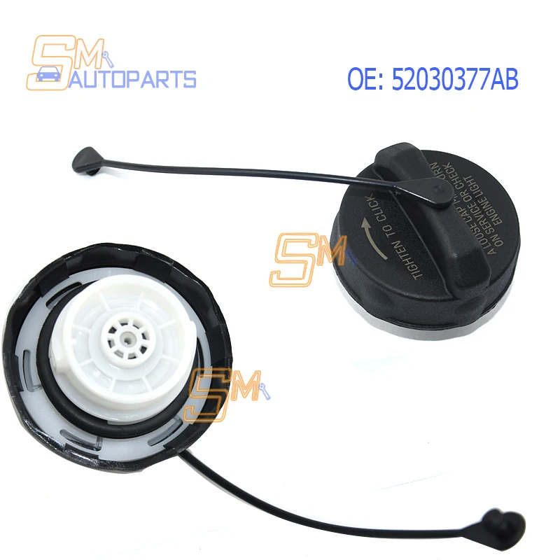 Non Locking Fuel Filler Gas Cap with Tether 52030377AB 52030377AA 52124512AA 52030433AB for Jeep Chrysler Dodge Plymouth