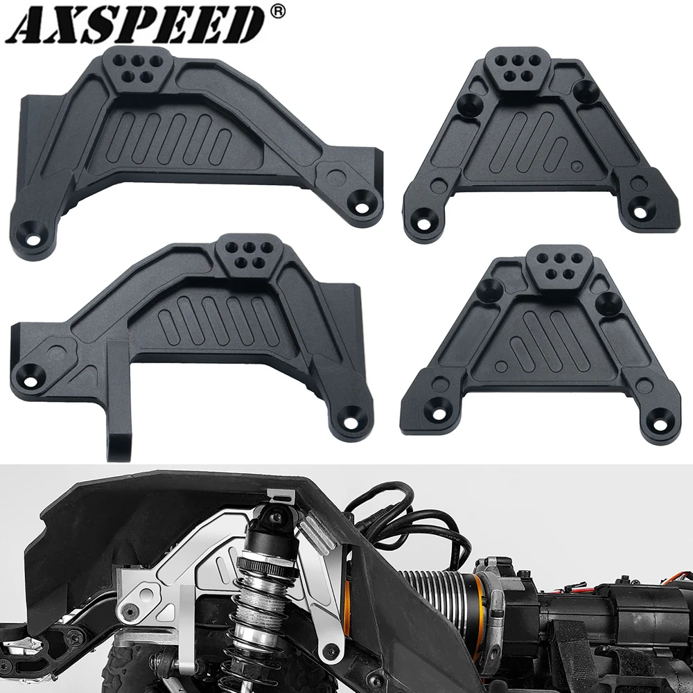 AXSPEED CNC Aluminum Front & Rear Shock Towers Mount Bracket for 1/6 RC Crawler Car Axial SCX6 AXI05000 Upgrade Parts