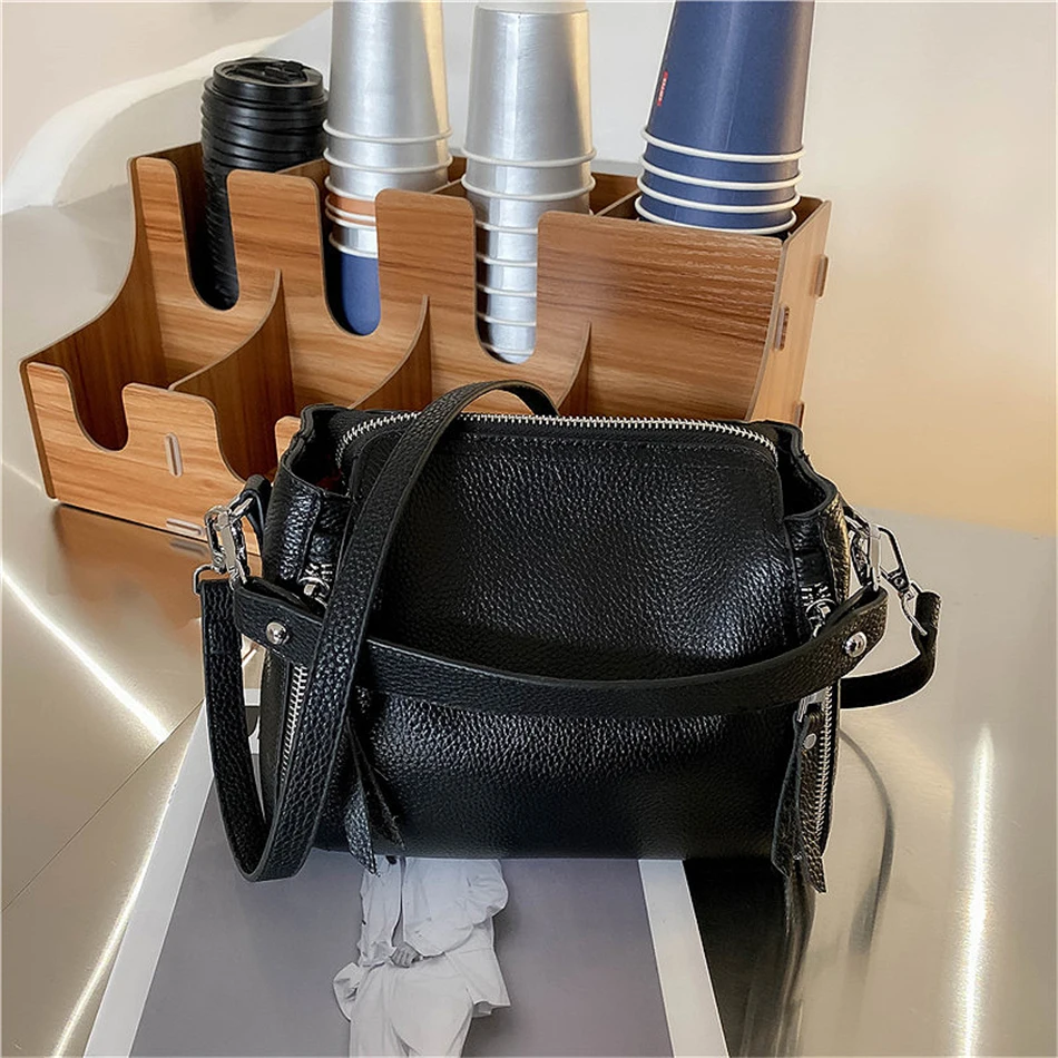 100% Genuine Leather Small Tote Ladies Hand Bags for Women 2024 Summer Style Designer Shoulder Messenger  Bag Clutch Purse Sac