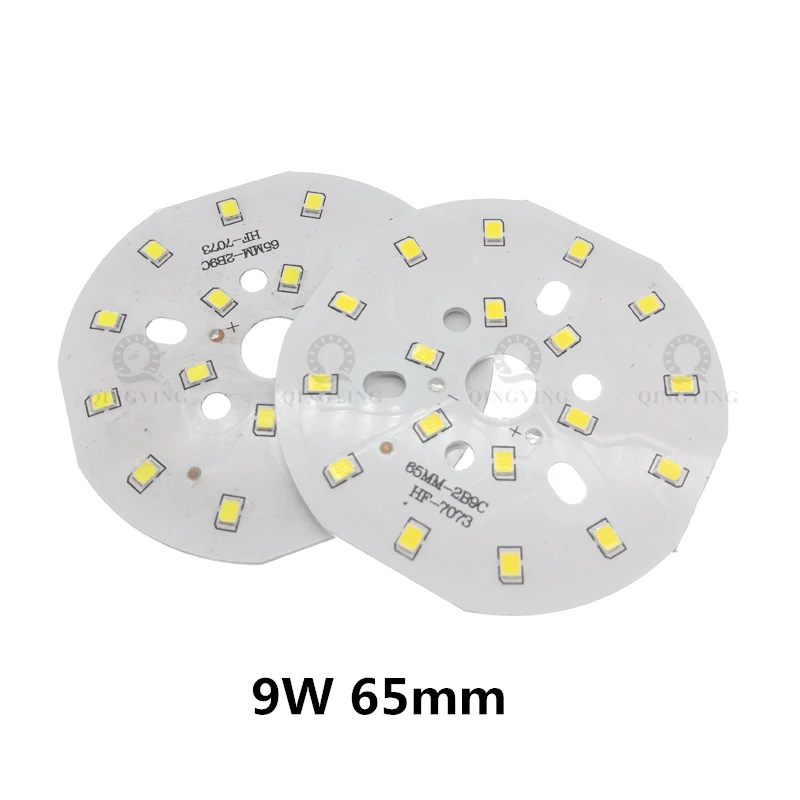 10pcs 9W 2835 SMD LED PCB Lamp Panel 58mm 65mm 78mm SMD2835 High Brightness Light Board For Ceiling Light Down Light