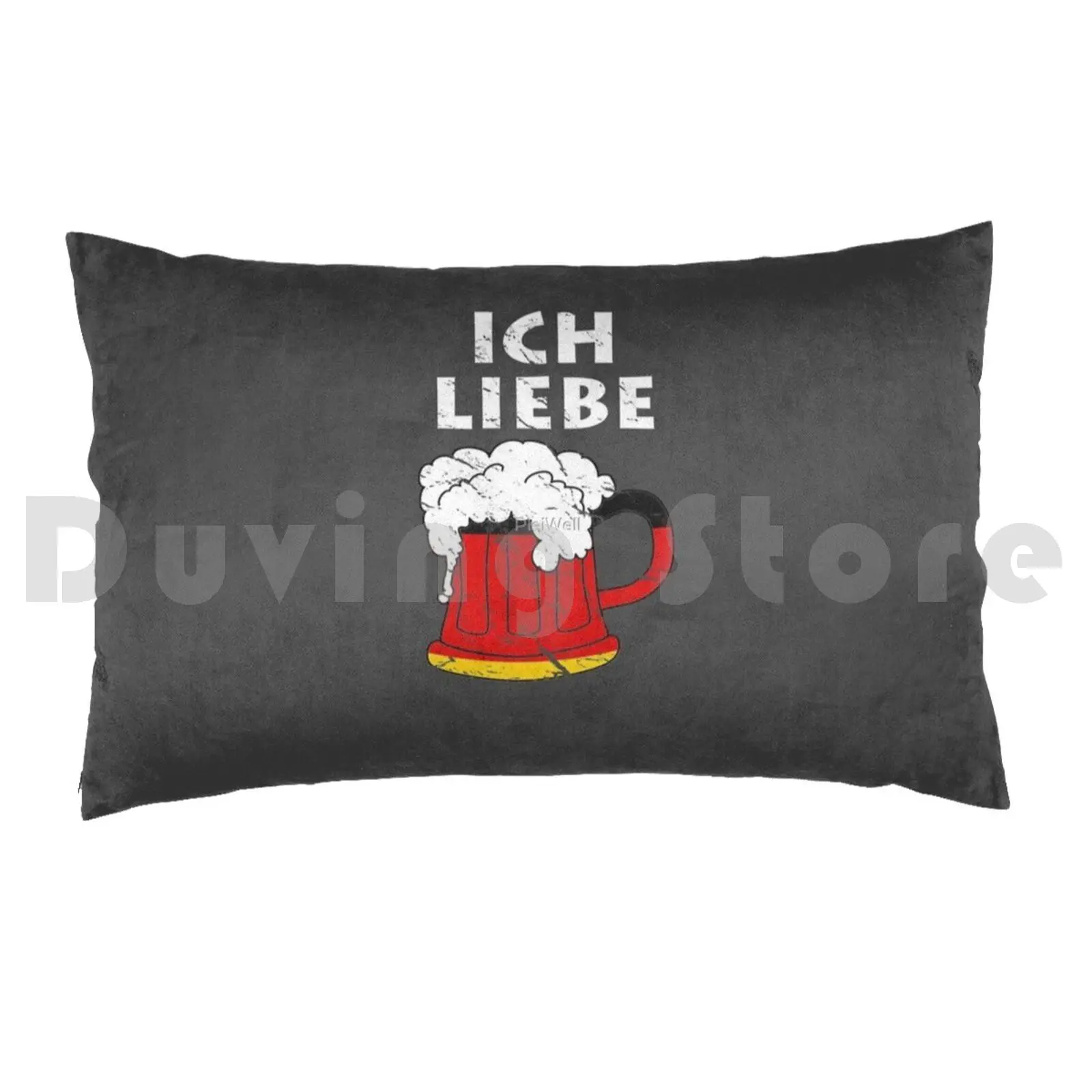 Ich Liebe Bier Proud German Beer Lovers Germany Flag Pillow Case Printed 35x50 German Germany Deutschland