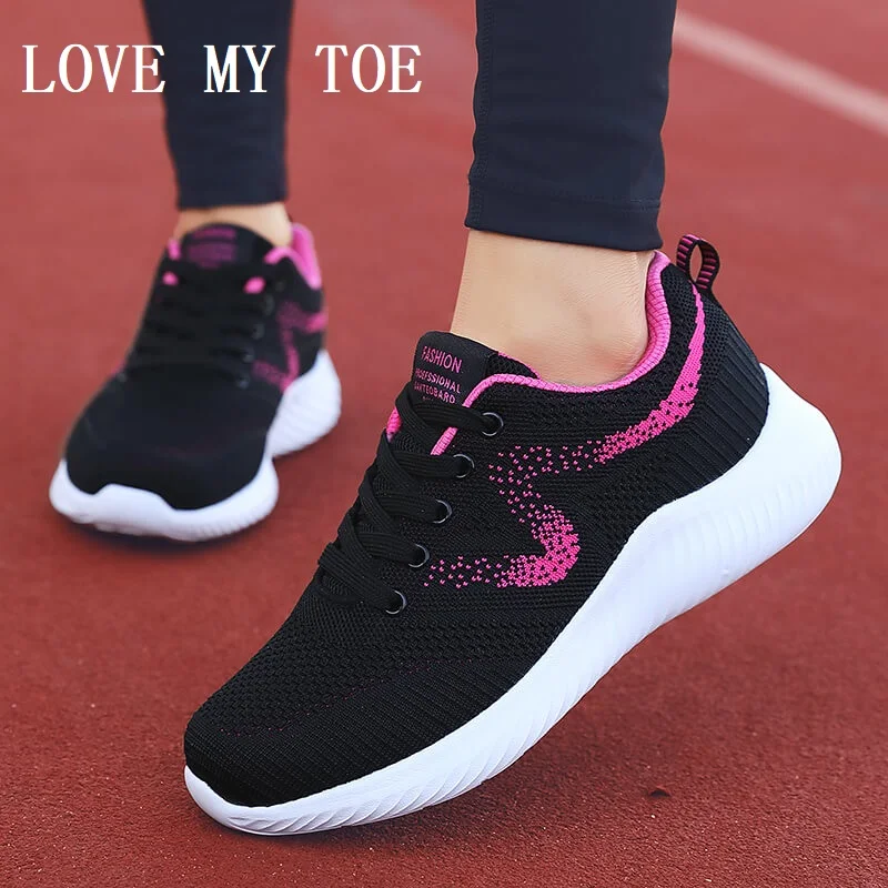 2021 Summer New Soft Mesh Breathable Casual Chaussure Femme Sport Flats Platform Ladies Trainers Shoes For Women Zapatos Mujer