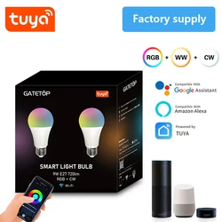 Lámpara de Control inteligente A60 GU10, 6W, 9W, RGBCW, WI-FI, luces Led, bombilla inteligente Alexa, compatible con asistente de Google, decoración del hogar inteligente, 2 uds.