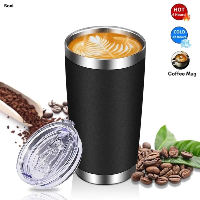 

New 500ML Stainless Steel Thermal Mug Beer Cups Thermos For Tea Coffee Water Bottle Thermo Bottles With Lid Car Travel Drinkware