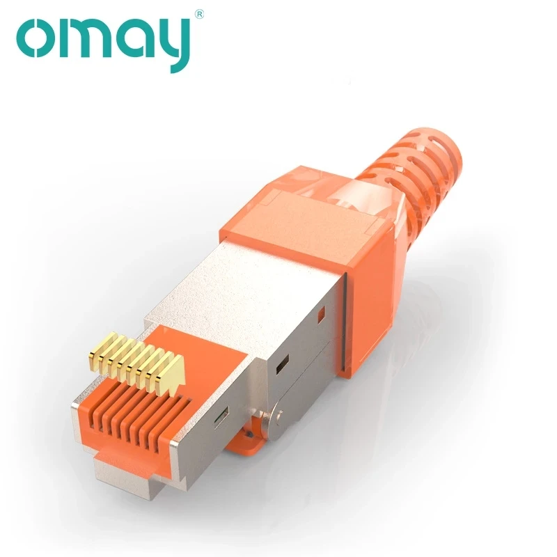 Защитный штекер RJ45 OMAY, полевой инструмент, разъем Cat8 / Cat 7/Cat6A, вилка Cat7/Cat7, разъем cat6A, модуль