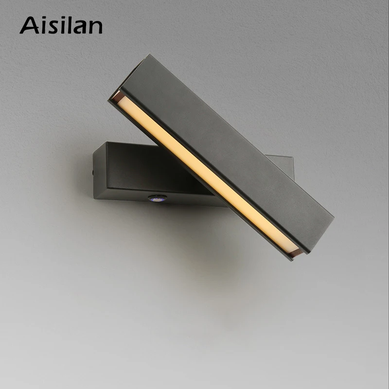 

Aisilan Nrodic Modern Led Wall Light 360 degrees Adjustable Wooden Metal Acrylic For Bedroom Corridor AC90-260V 5W/7W