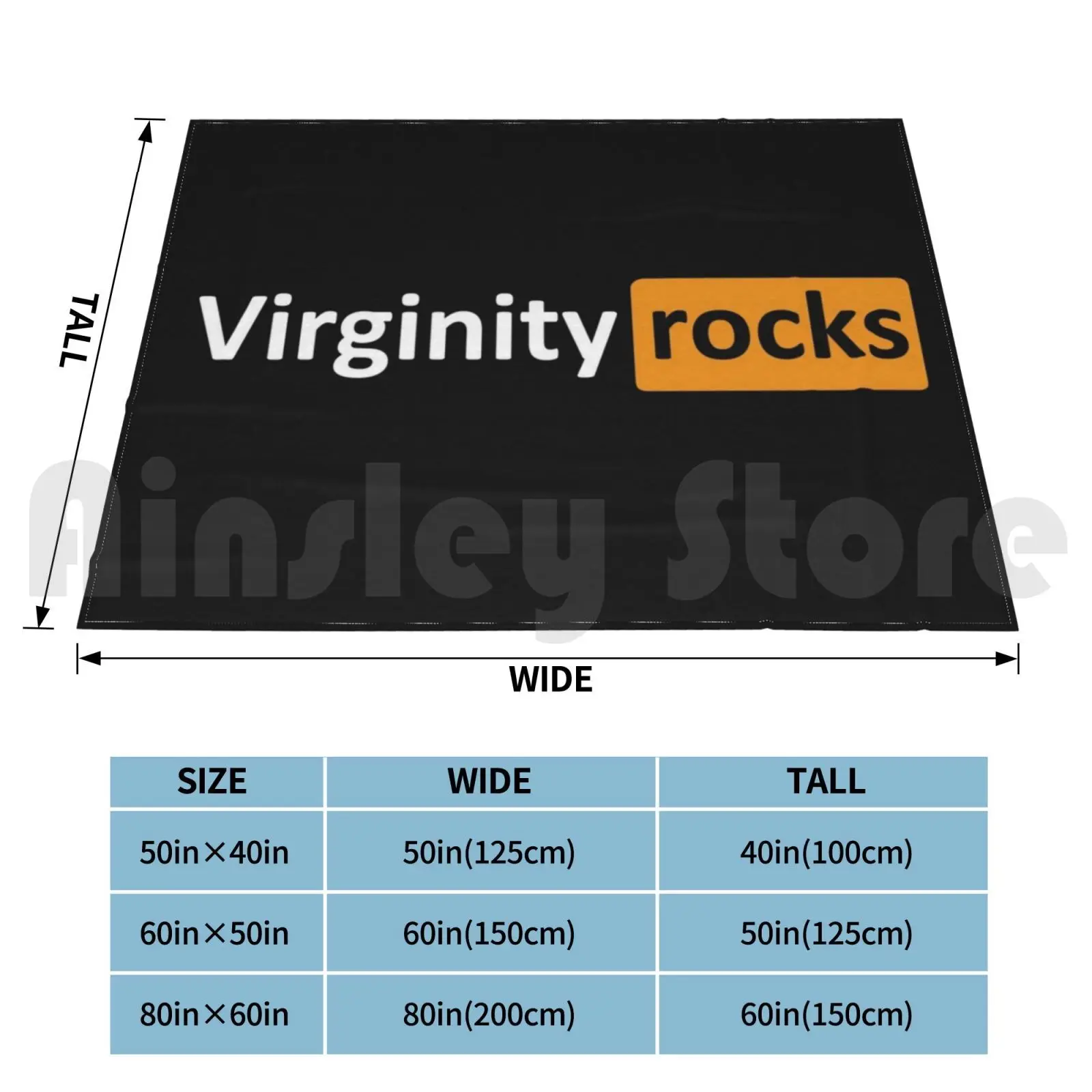 Virginity Rocks Lover Blanket Fashion Custom Virginity Rocks Virginity Rocks Virgin Danny Duncan Funny Meme Bar