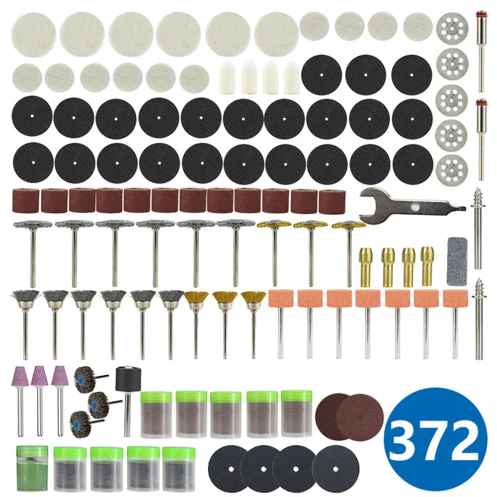 

Abrasive Tools 372pcs Grinding Sanding Polishing Cutting Kit Rotary Accessories for Dremel Mini Drill Bit Set