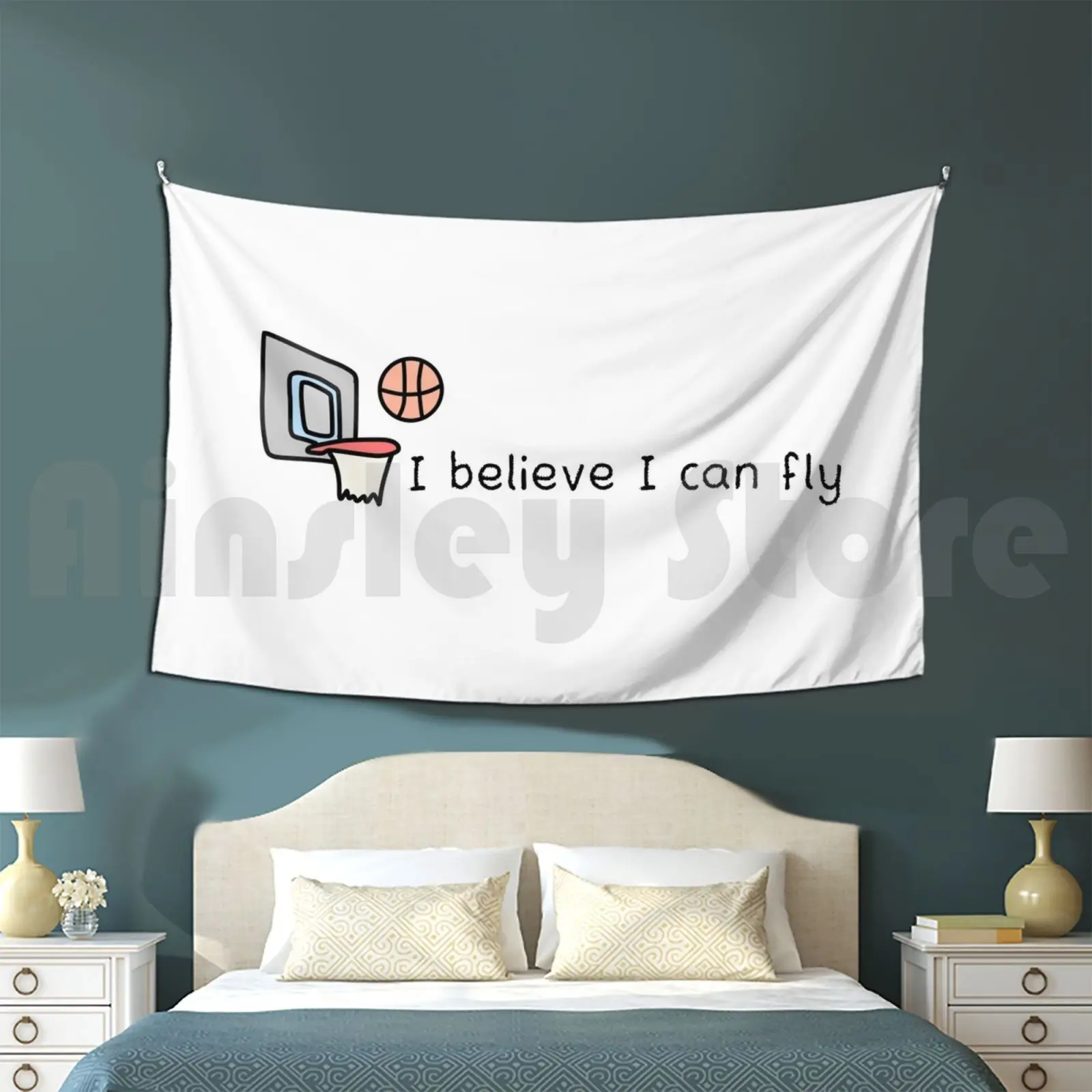 I Believe I Can Fly Customized Tapestry Fly Believe Motivation Basketball Quote I Believe I Can Fly