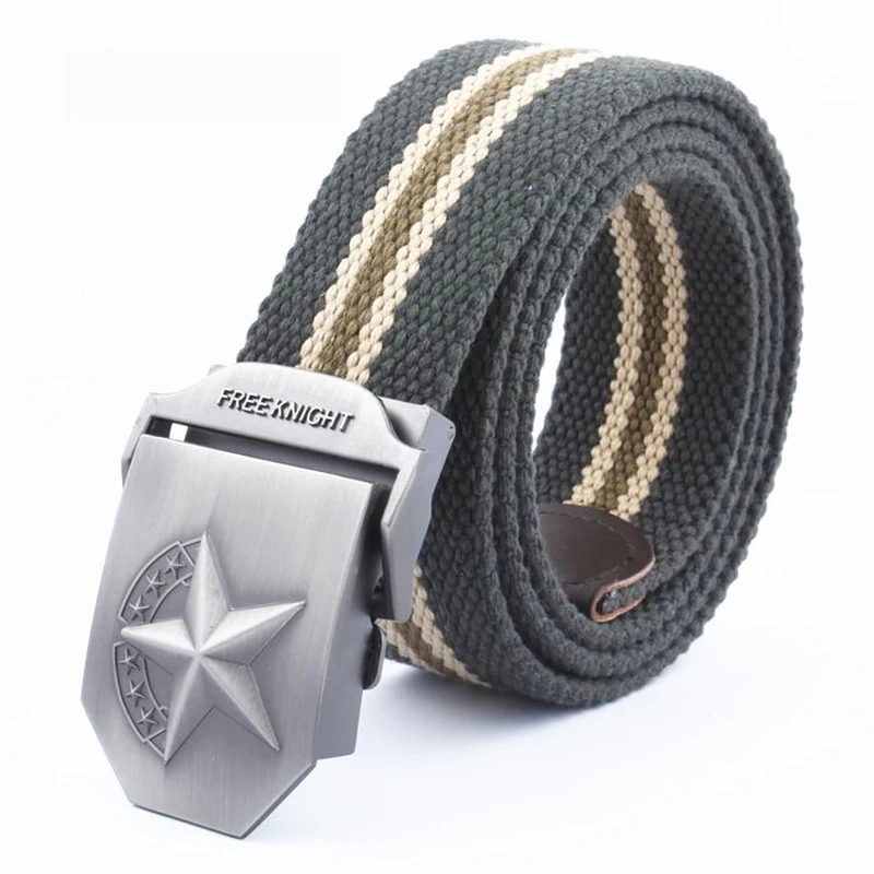 Cool Trend Klassieke Militaire Stijl Verdikte Geweven Student Canvas Man Riem
