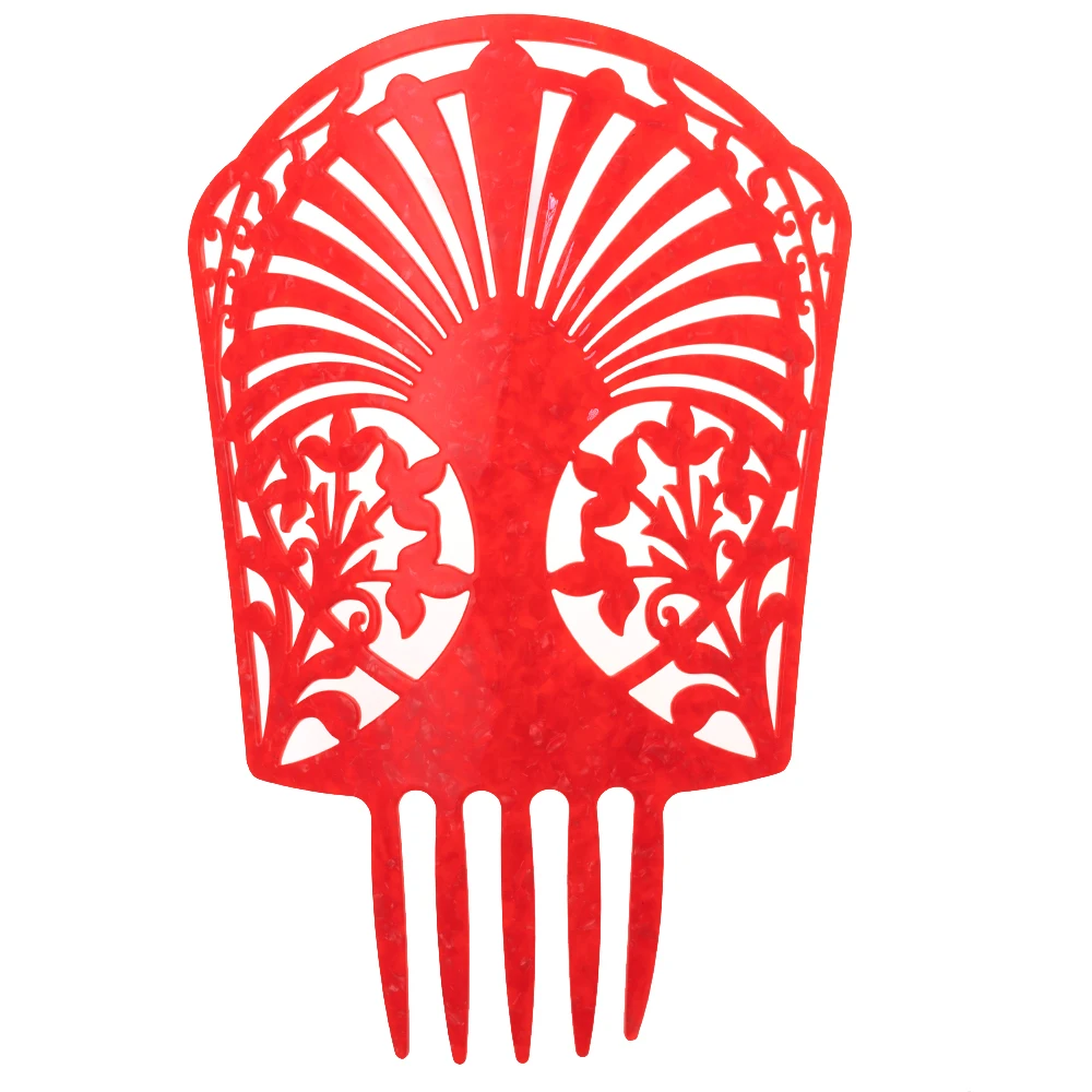 Vintage High Hair Combs Colorful Acetate Hair Accessories Faux Tortoise shell Hair clips Flamenco Headdresses Women jewelry gift