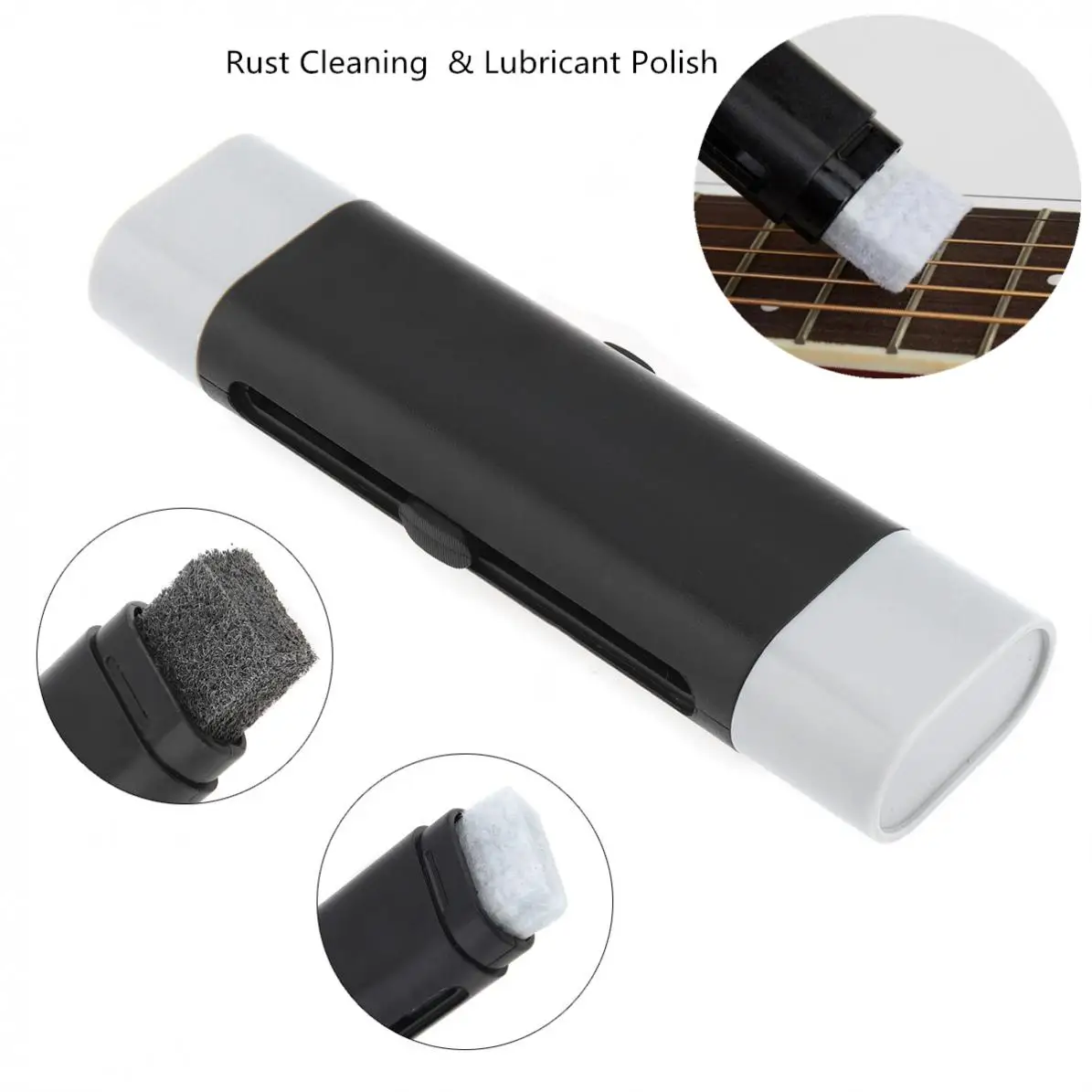 

Guitar Rust Cleaning Tool String Fingerboard Cleaner Lubricant Polish 2 IN 1 for Guitar Bass Ukulele Violin Stringed Instruments