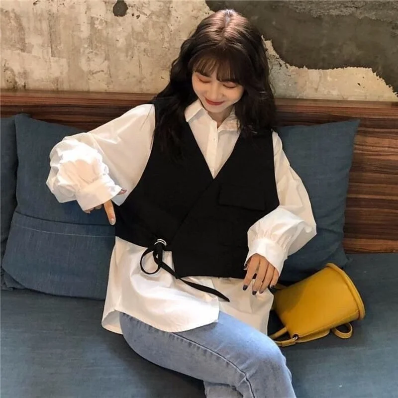 Vest Women Summer All-match Sweet Simple Solid Streetwear Students Fashion New Holiday Vintage Chic Ulzzang Leisure Clothing Fit