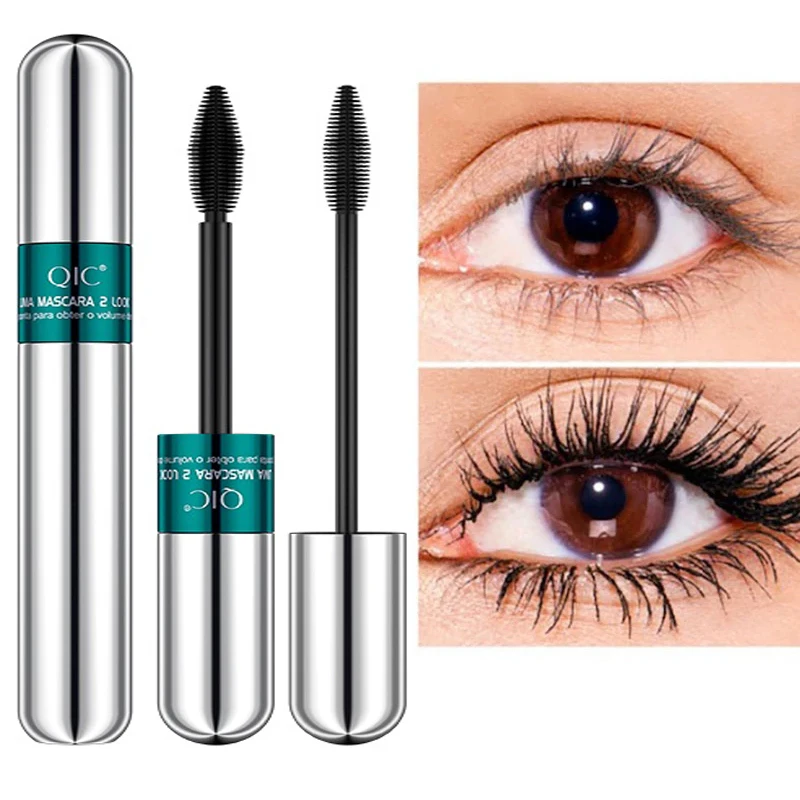 Waterdichte Dubbele Hoofd 4D Zwarte Mascara Lange Dikke Krullen Wimper Extension Make Cosmetische Snelle Droge Wimper Mascara 1Pc