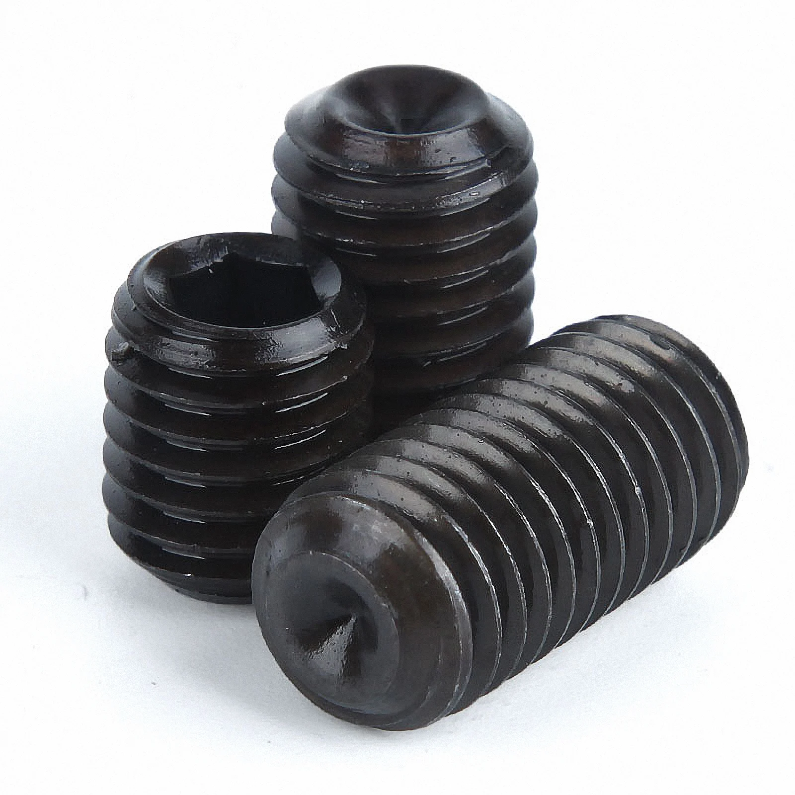 5 pces rosca fina m6 m8 m10 m12 hex soquete sextavado allen copa ponto grub parafuso parafuso parafuso parafuso preto de alta elasticidade 12.9 grau aço