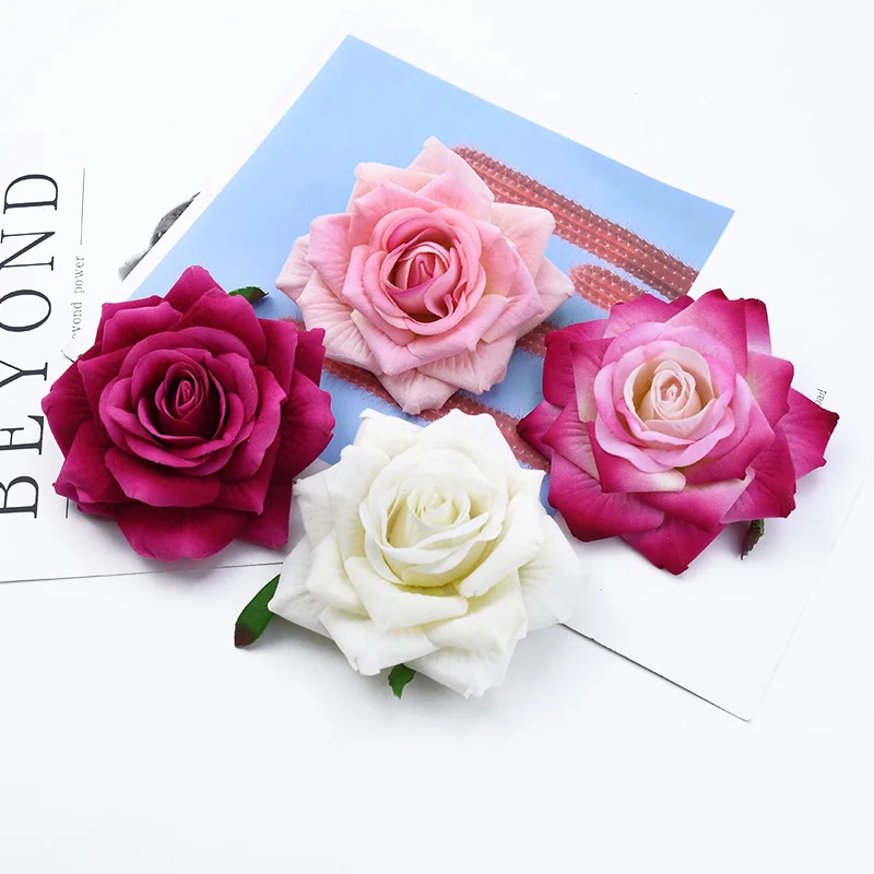 30/50 Stück künstliche Blumen für Zuhause, Raumdekoration, Hochzeit, Brautaccessoires, Ausverkauf, DIY-Geschenke, Boxen, Sammelalbum, Braut-Brosche – Detail 3