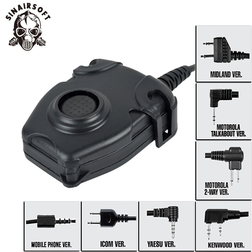 

Tactical Z112 Z-tactical Military PTT Adapter For Motolora Talkabout/ 2-way/Kenwood/ICOM/Yaesu/Midland Airsoft Paintball