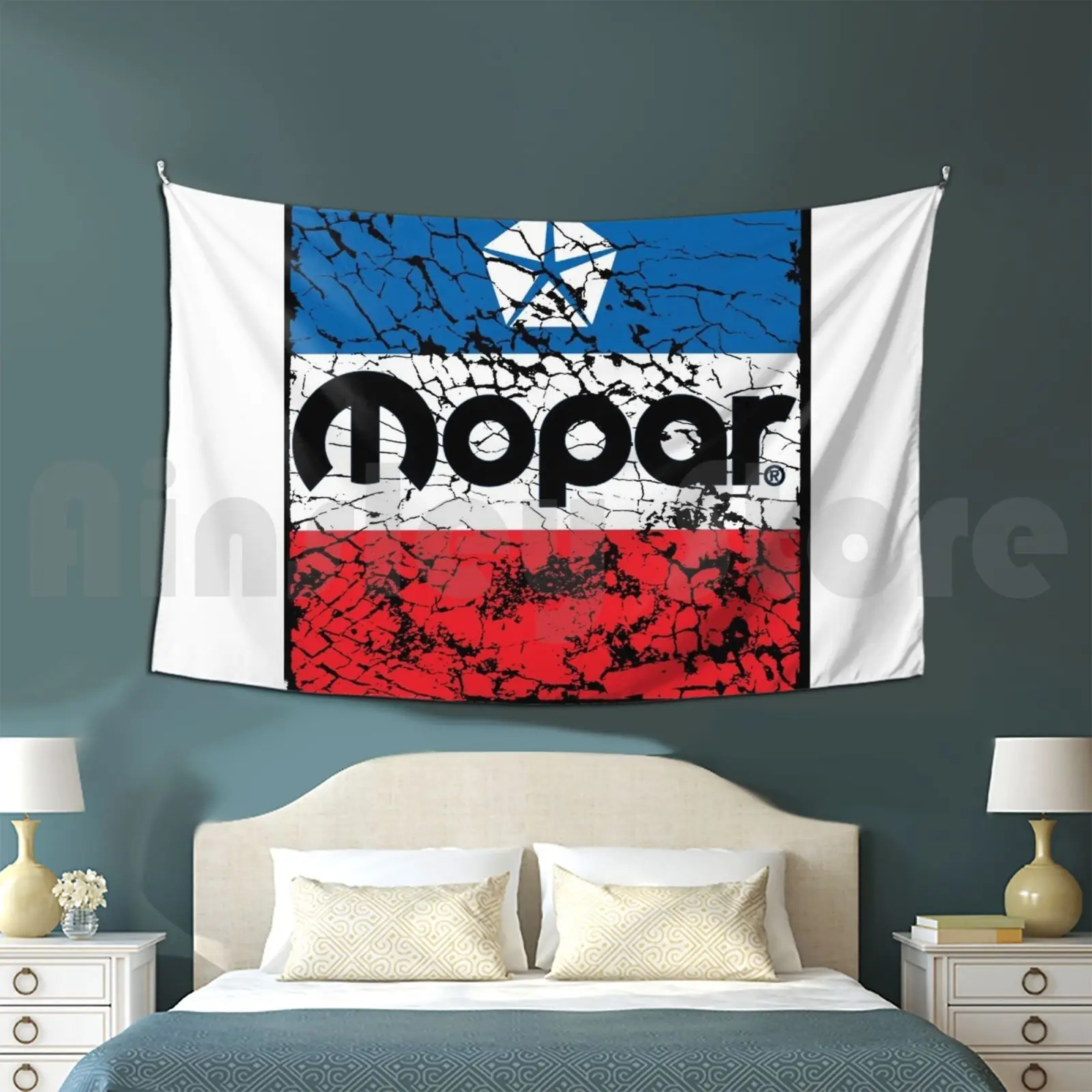 Mopar Old Cracked , But So Great Tapestry Living Room Bedroom Mopar Old Cracked Chrysler Hemi Racing Fathers Day