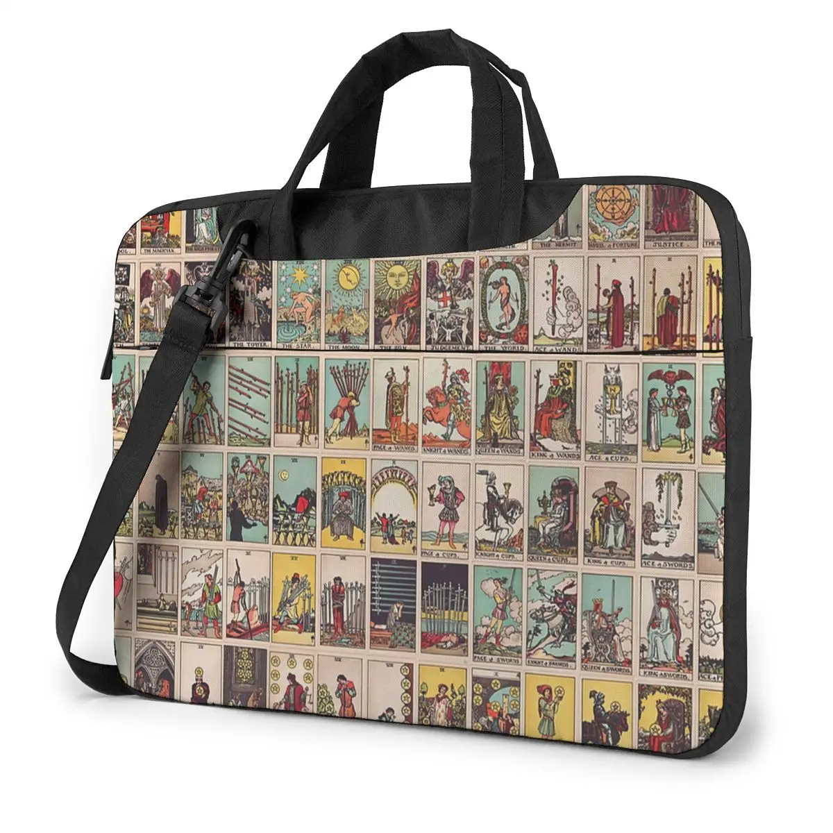 

The Full Tarot Deck . Major And Minor Arcana Laptop Bag Case Protective Vintage Computer Bag Bicycle Crossbody Laptop Pouch