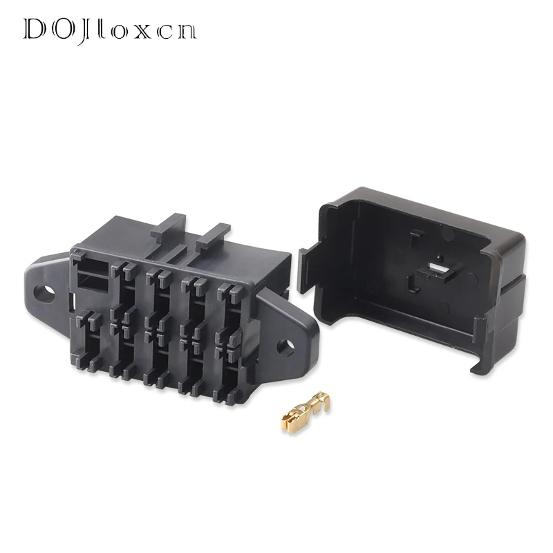 

1 Set 9 Pin Double Row Road Medium Auto Relay Fuse Box With Terminals BX2091-1 Car Insurance Holder For Cars Electric Cars