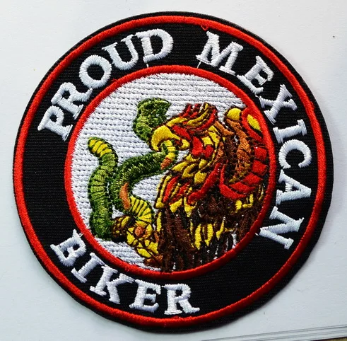 Proud to Be Mexican Embroidered Patch Mexico Flag (≈8.8 cm) Iron-On Eagle Snake Biker Emblem