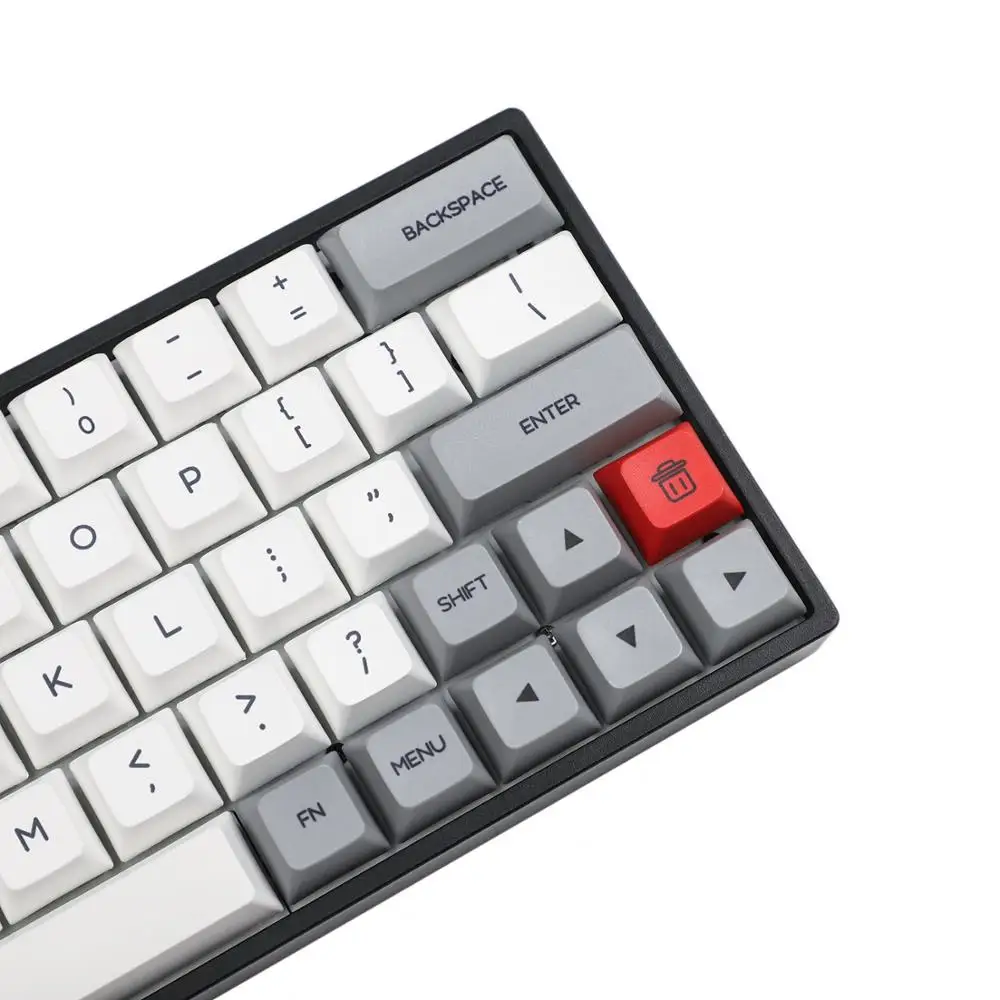 64 ANSI Dye Sub Pink White Gray White Keyset PBT Keycap For MX switches 64 Keyboard GK64 GK64x GK64xs DZ60 (Only Keycap)