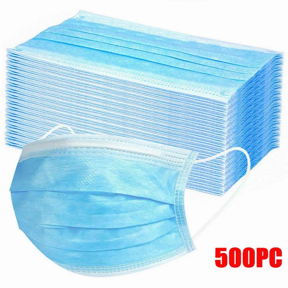 

500pcs Medical Surgical Mask for adult non-woven Breathable mouth mask 3 ply Medical Mask Masque Filter face mask mascarilla