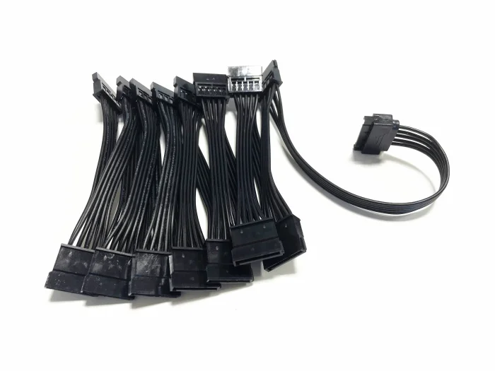 SATA male to 15 SATA female Hard Disk HDD SSD Power Cable Sata 1 Splitte to 15sata 15PIN For Chia Mining Server Hard