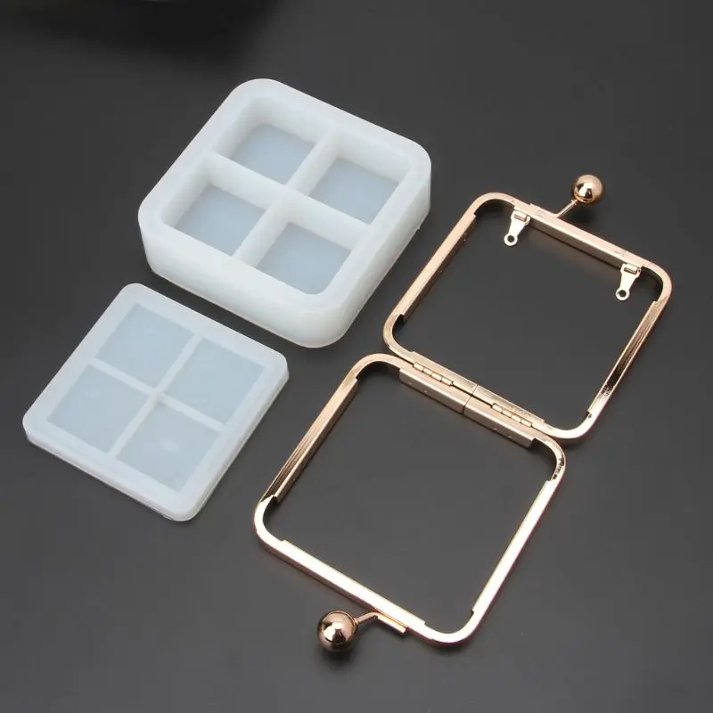 New DIY Clear Dynamic Liquid Square Quicksand Bag Silicone Mold Resin Casting Craft