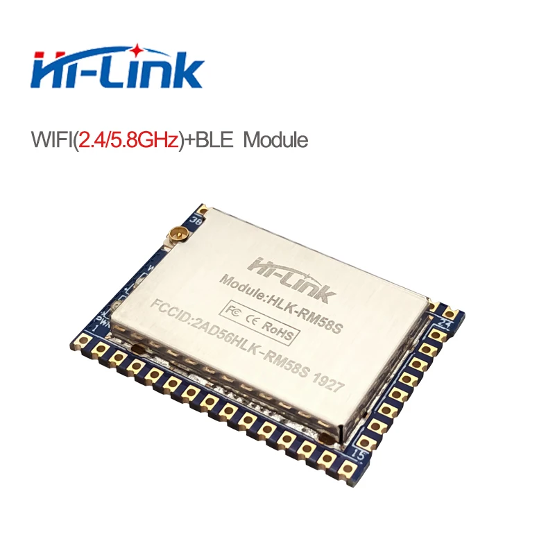 HLK-RM58S wifi Android IOS 2.4G/5G +BLE 4.2 serial uart wireless WIFI module with 32-bit RISC CPU RM58S