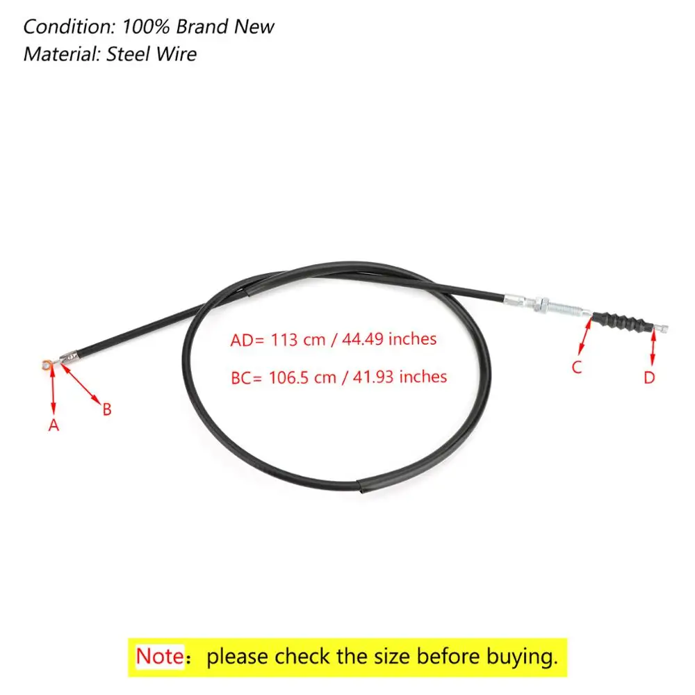 Areyourshop For Honda NC700 NC700X NC700S NC750 NC750X NC750S 22870-MGS-D31 Clutch Cable Wire Line Motorcycle