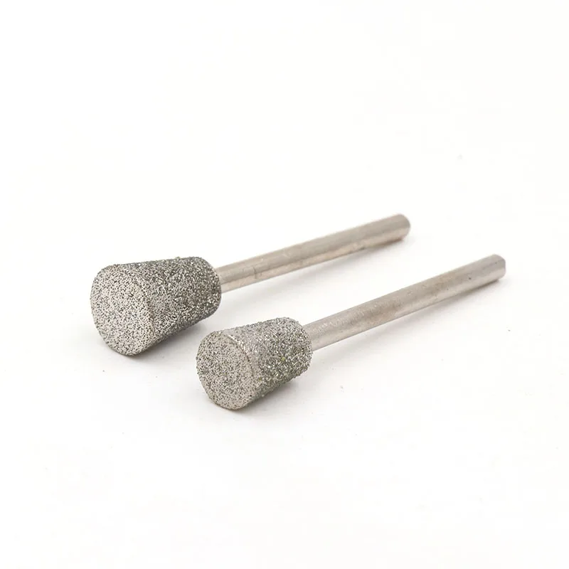 5 Stks/set 2.35Mm Shank Diamant Slijpen Naald Hoofd Gecoat Gemonteerd Bit Cutter Jade Carve Gereedschap Graveren Rotary Burr Dremel tool