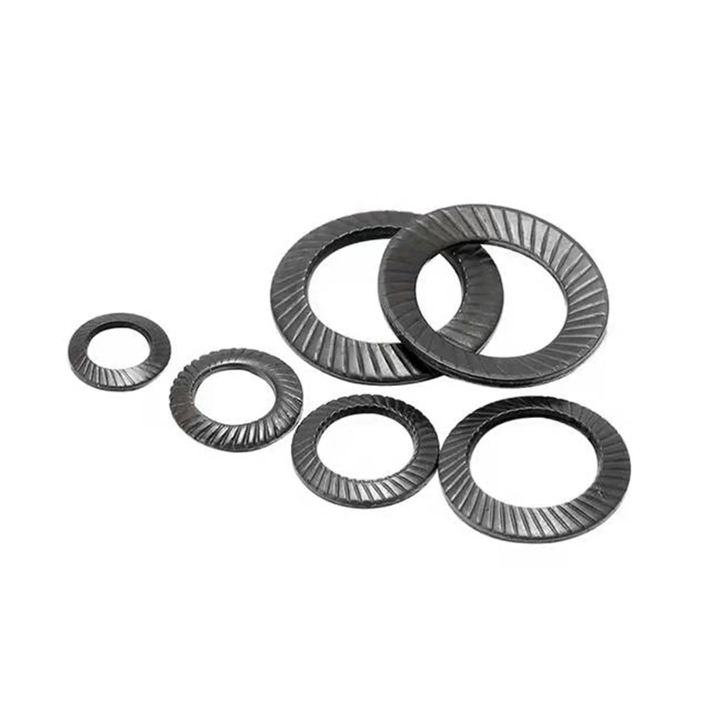 5/10/20pcs Double-sided Serrated Lock Washer Knurled Gasket Spacer M3 M4 M5 M6 M8 M10 M12 M14 M16 M18 M20 M22 M24 M27 M30