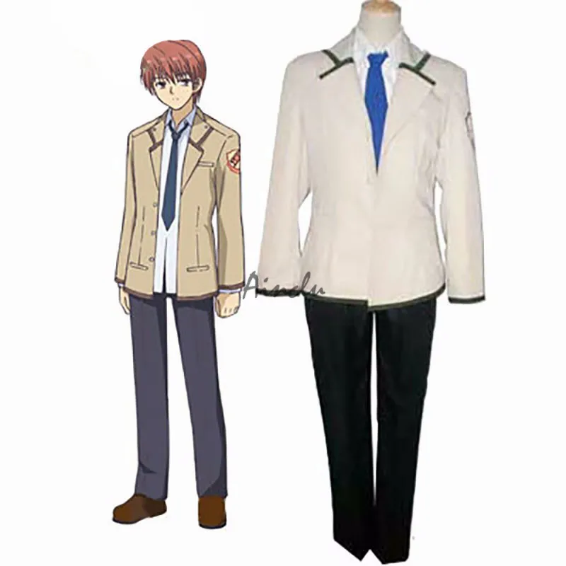 

Customize for adults and kids Fashion Angel Beats Hinata Hidek Cosplay Costume Cool Men School Uniforms Suit Custom