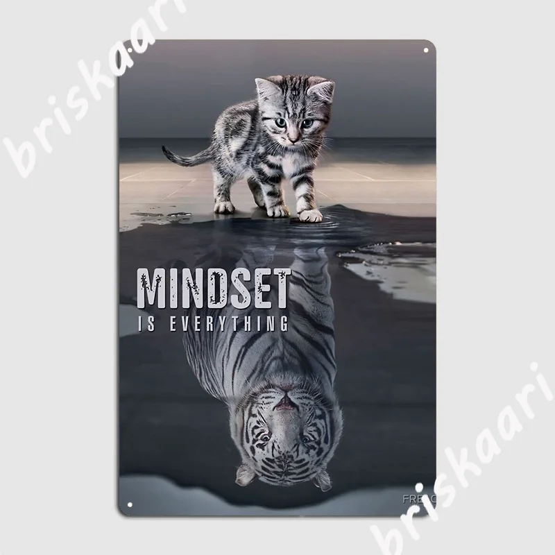 Mindset Is Everything Poster Metal Plaque Cinema Kitchen Mural Wall Decor Customize Tin Sign Poster