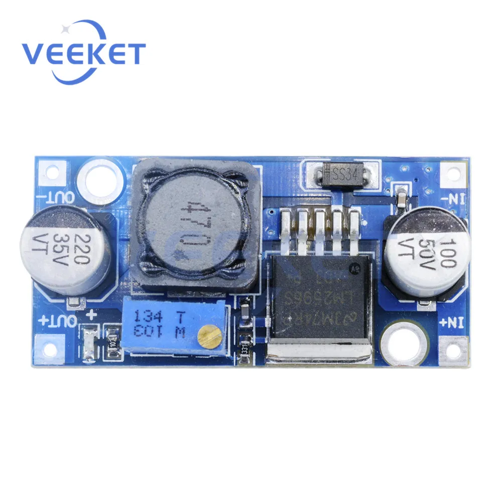 1-10Pcs LM2596 Step-Down Module DC-DC Adjustable Buck Converter Voltage Regulator Conversion Power Supply Module LM2596