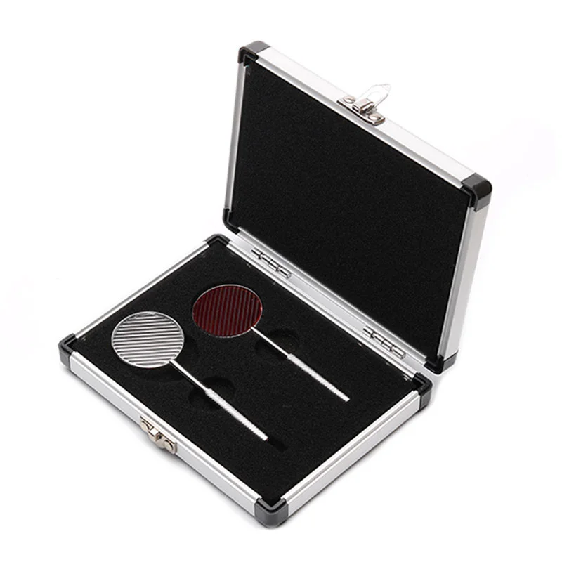 Imagem -02 - Instrumento de Optometria Maddox Haste Lente de Teste Óptico Optométrica Ferramentas Branco Vermelho Maddox Lente de Alumínio Case Profissional