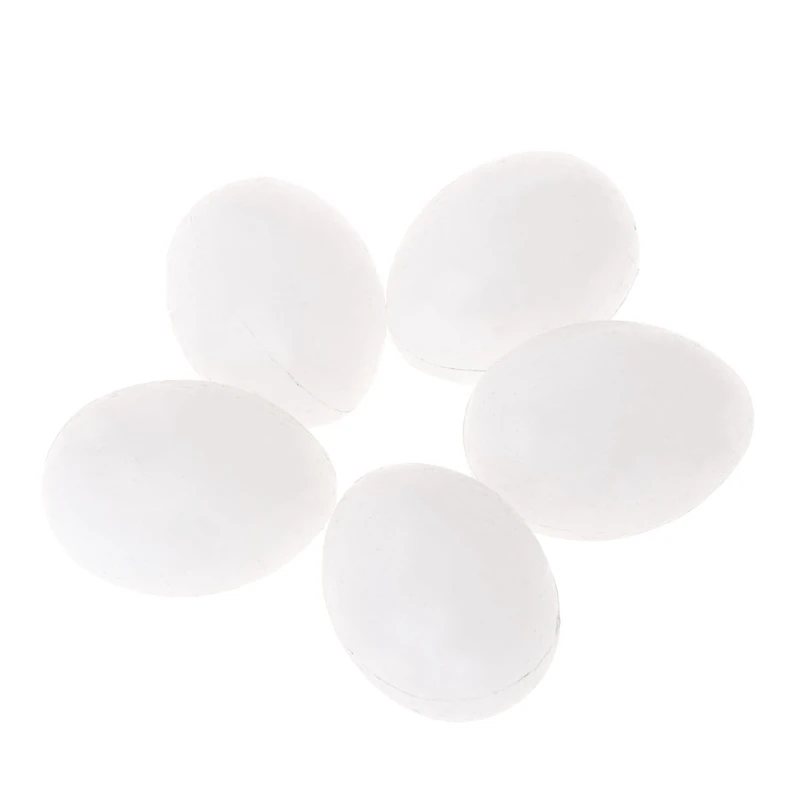 5Pcs Artificial Bird Eggs Solid Parrot Plastic Eggs Parakeet False Hatching Eggs for Parrotlet Diamond for Dove